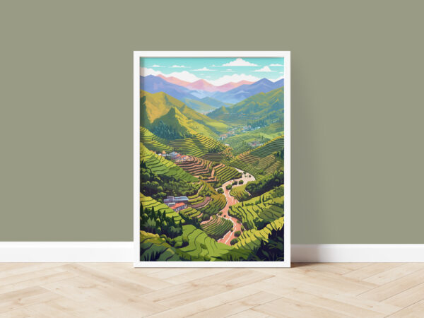 Rice fields in bali mockup photo