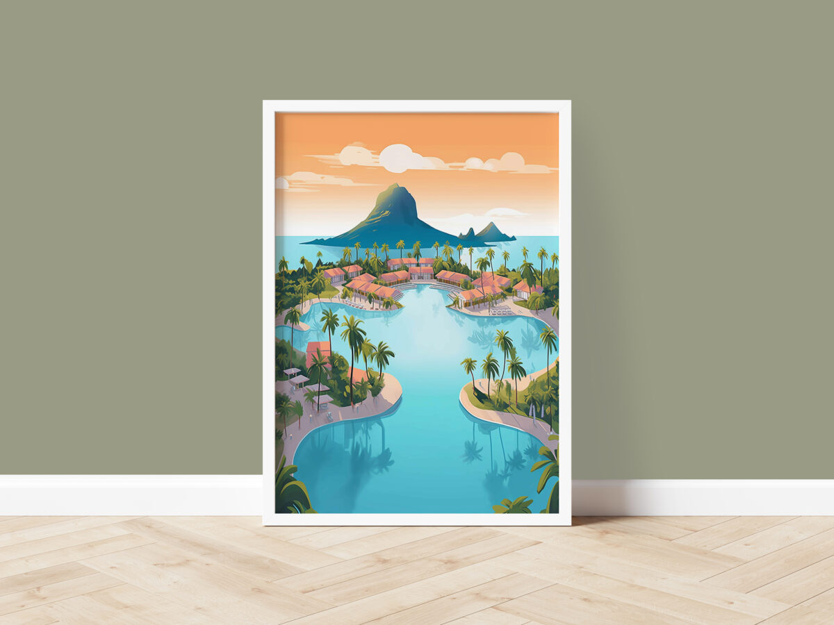 Island of Bora Bora mockup photo