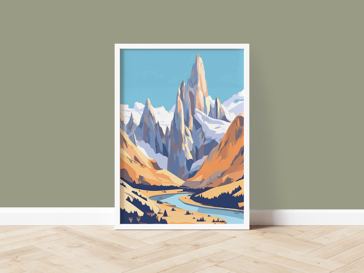 Patagonian Fitzroy mountain mockup photo