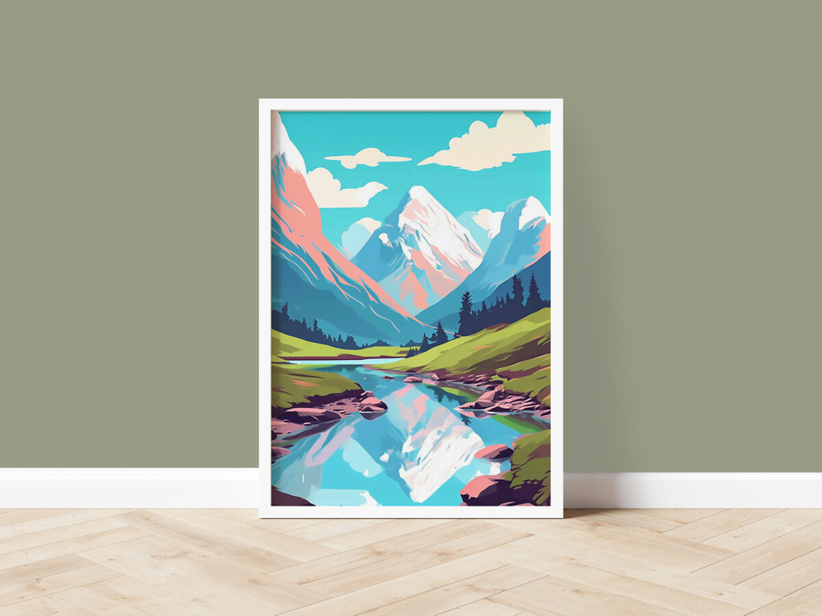 Scottish highlands of Glencoe mockup photo