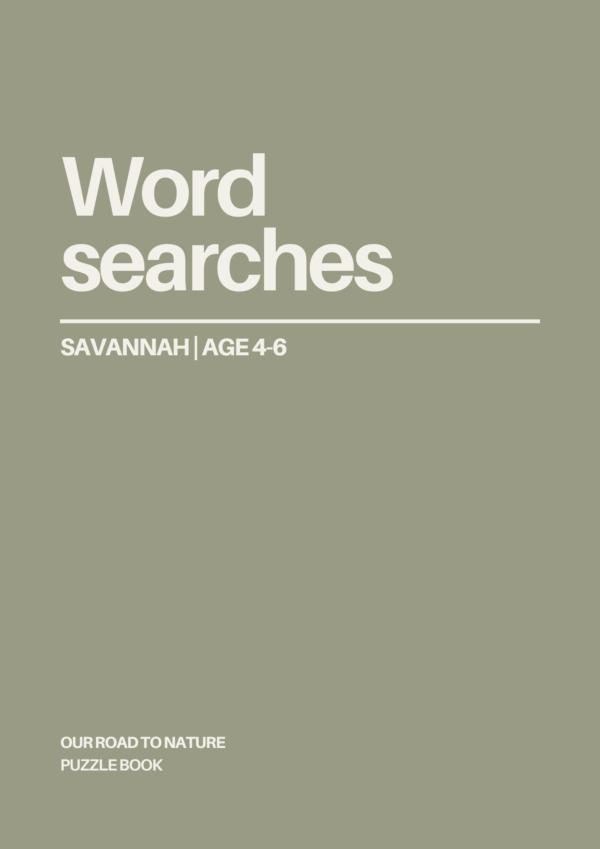 Word Search for Kids Ages 4–6 - Savannah Theme